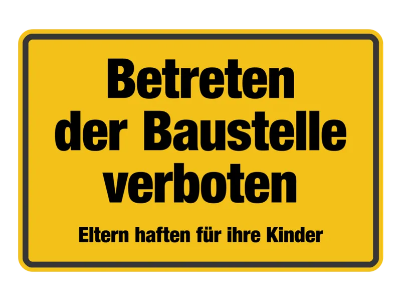 Baustellenschild