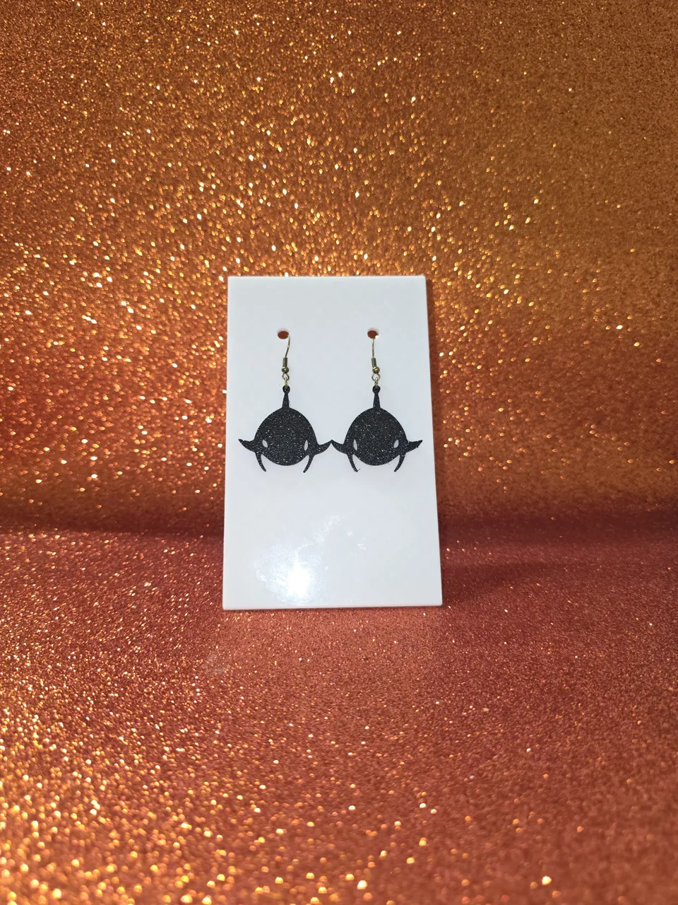 Killer whale earrings view 2