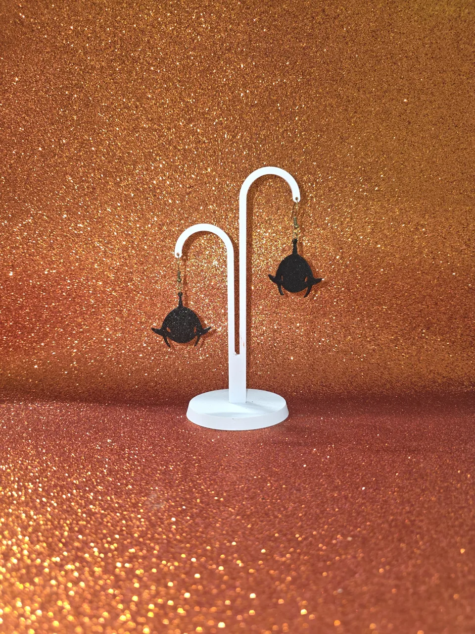 Killer whale earrings view 3