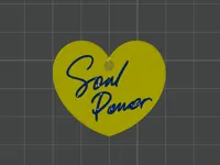 soulpower爱心彩带-已开孔可做挂件