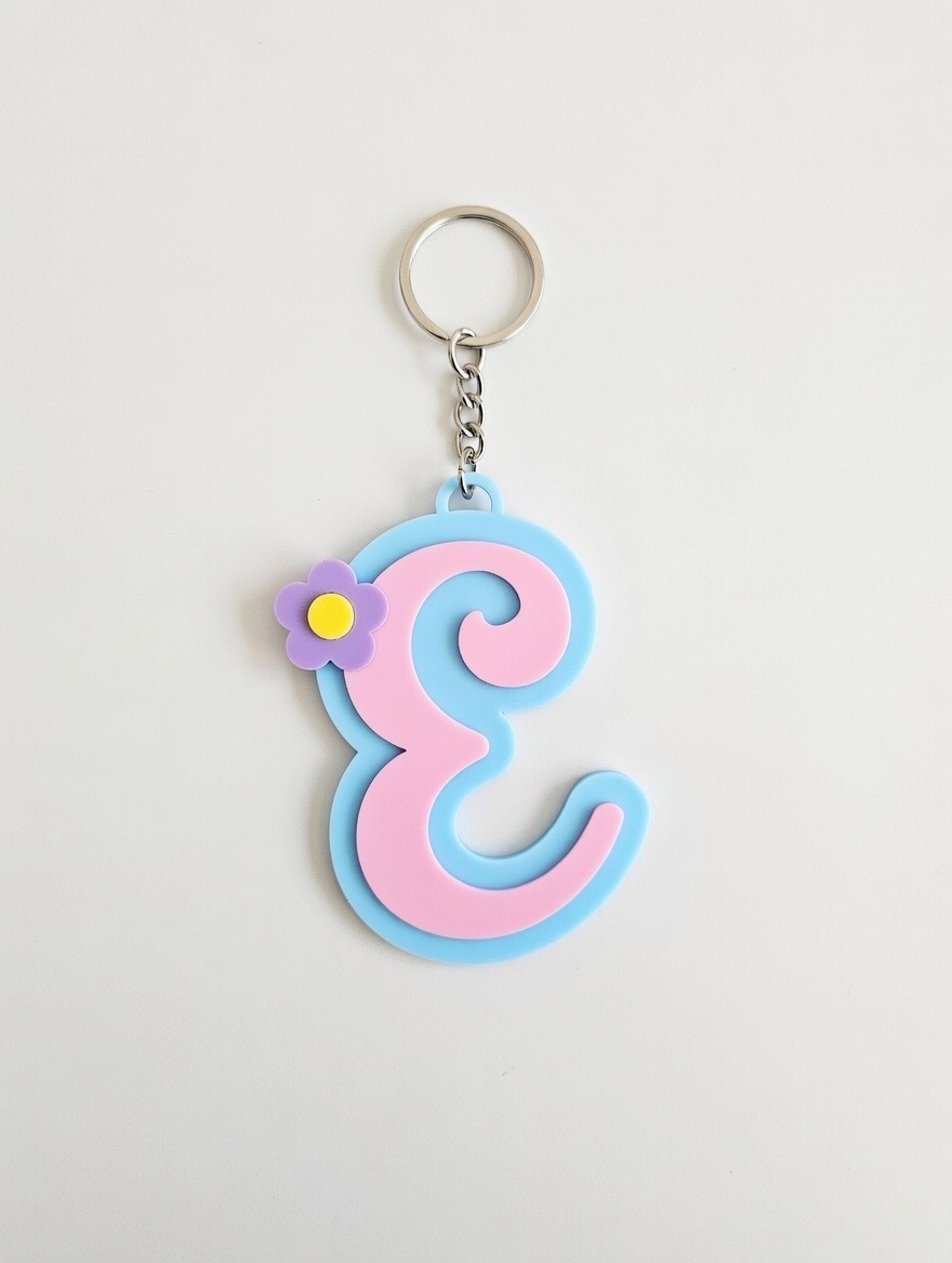 Miniatura 18 do modelo 3D Keychain letters Flower