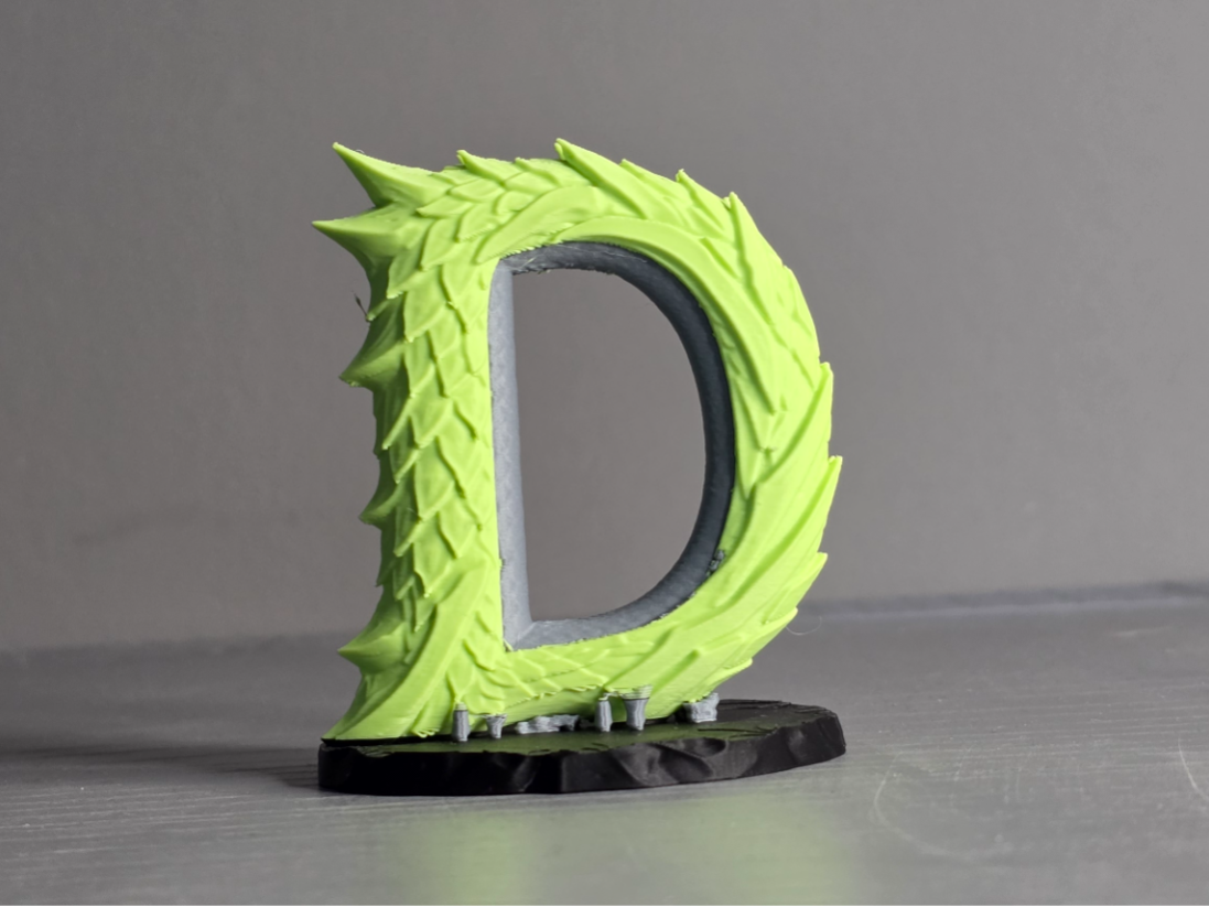 Dragon Letter D Display Sculpture
