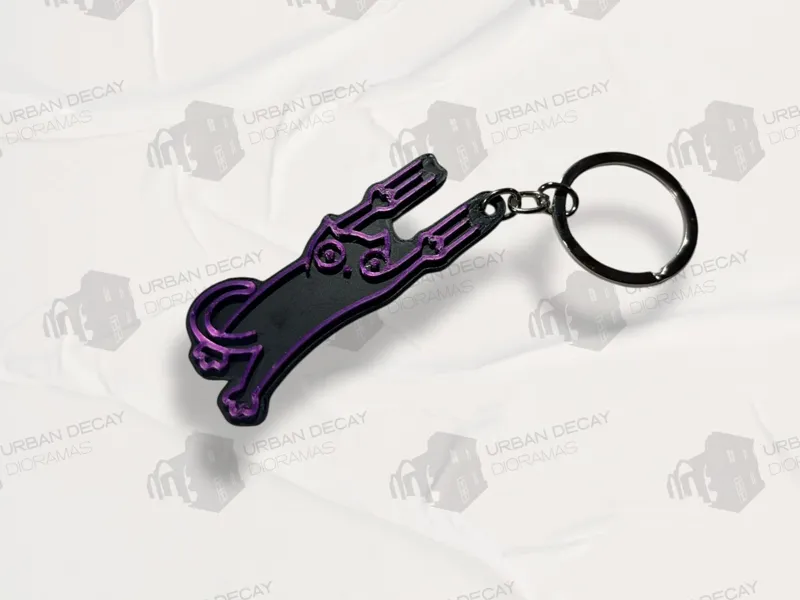 cat scratch keychain