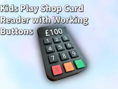 Kids Play Shop Card Reader with Working Buttons