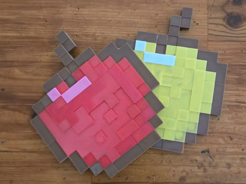 Minecraft Golden Apple & Normal Apple (4&3 COLOR)
