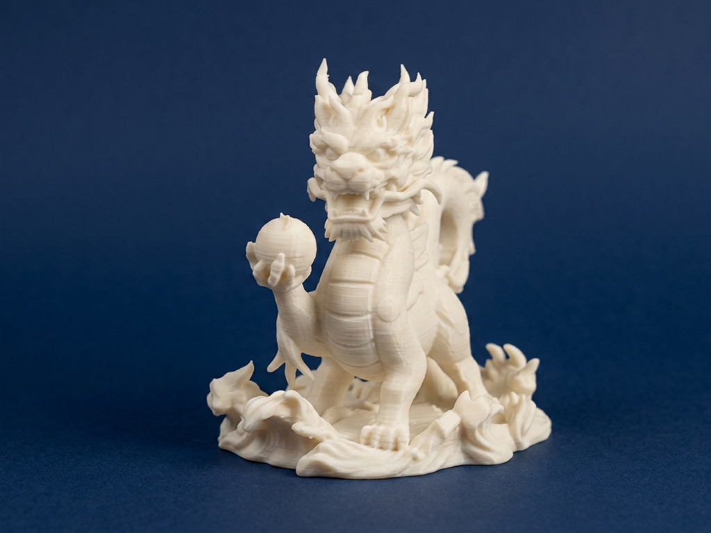 Chinese Dragon with Pearl – Mythical Figurine