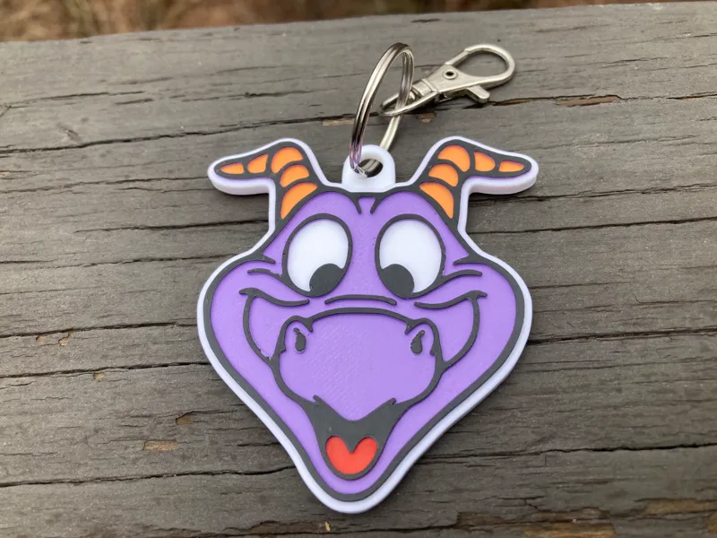 Figment Dragon Disney Keychain