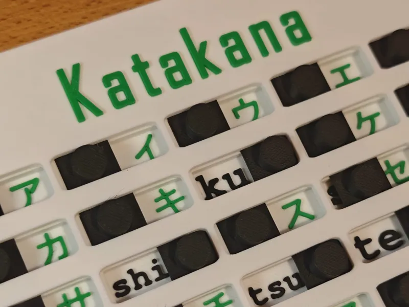 Katakana Slider Table - Learn Japanese