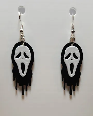 Pendientes: Ghostface Dripping Mask Earrings — vista de referencia 3