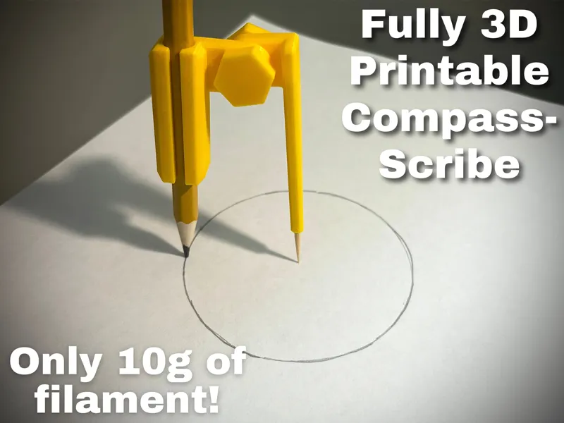 Simple Compass & Scribing Tool | Fully 3D Printed 