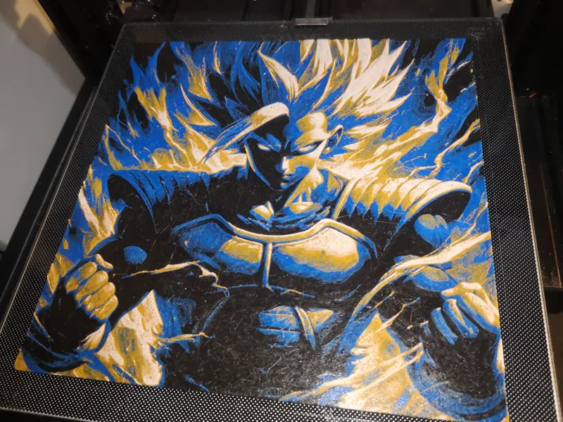 goku DRAGON BALL 200X200 "hueforge" BAMBULAB P1PS & ENDER 3 V2 M600