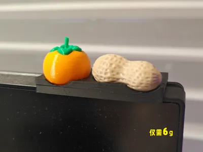 Persimmon and Peanut Ornament 'Good Things Happen' Monitor Decoration