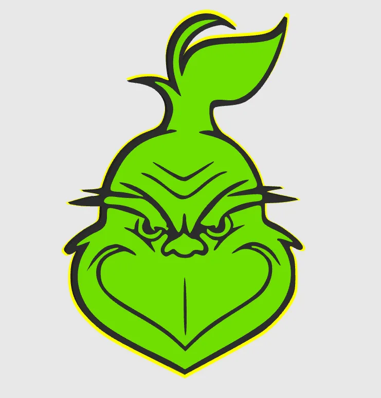 Grinch Face Green