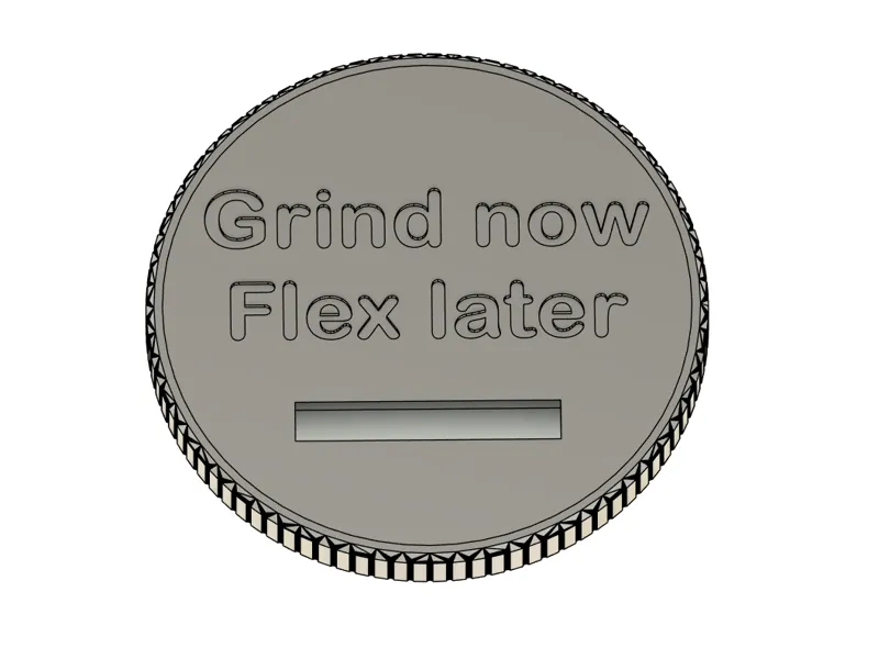 Monster Can Piggy Bank Lid - grind now flex later