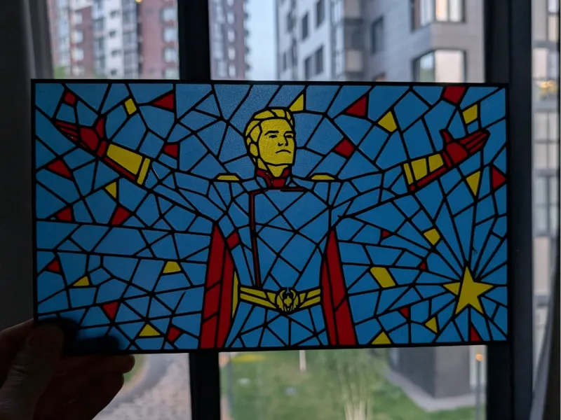 homelander stained glass