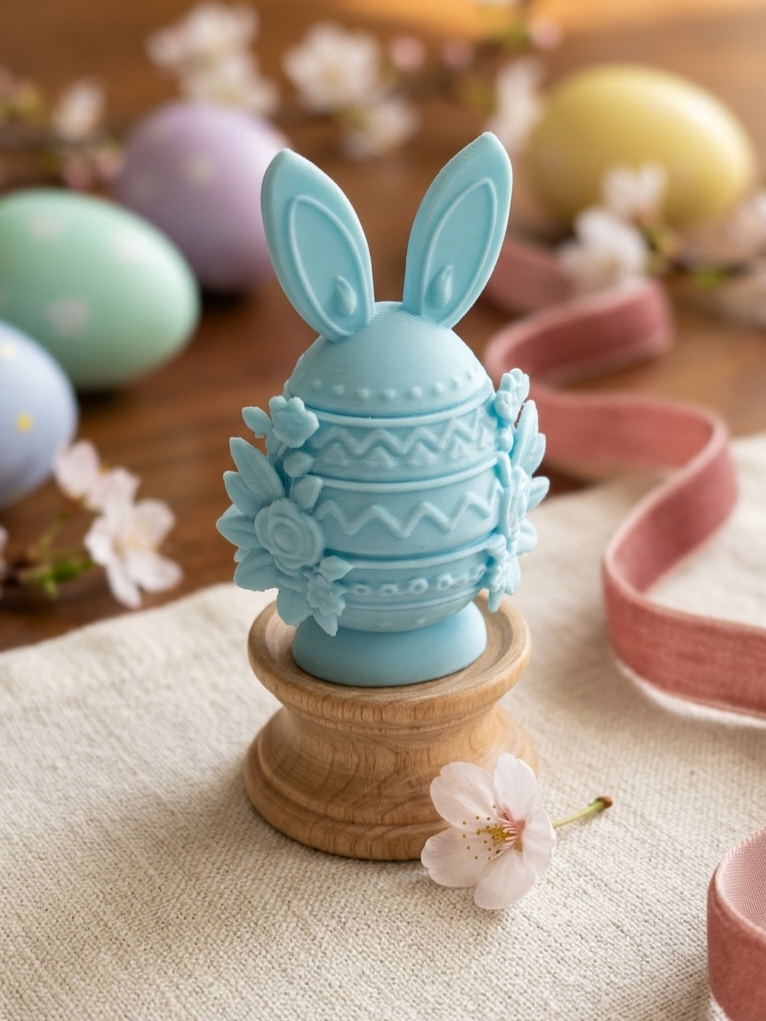 Miniatura 2 do modelo 3D Easter Egg - floral