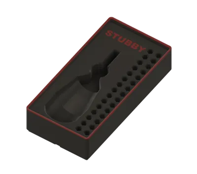 Gridfinity Milwaukee Stubby Screwdriver Bin