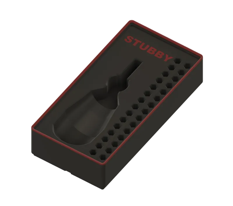 Gridfinity Milwaukee Stubby Screwdriver Bin