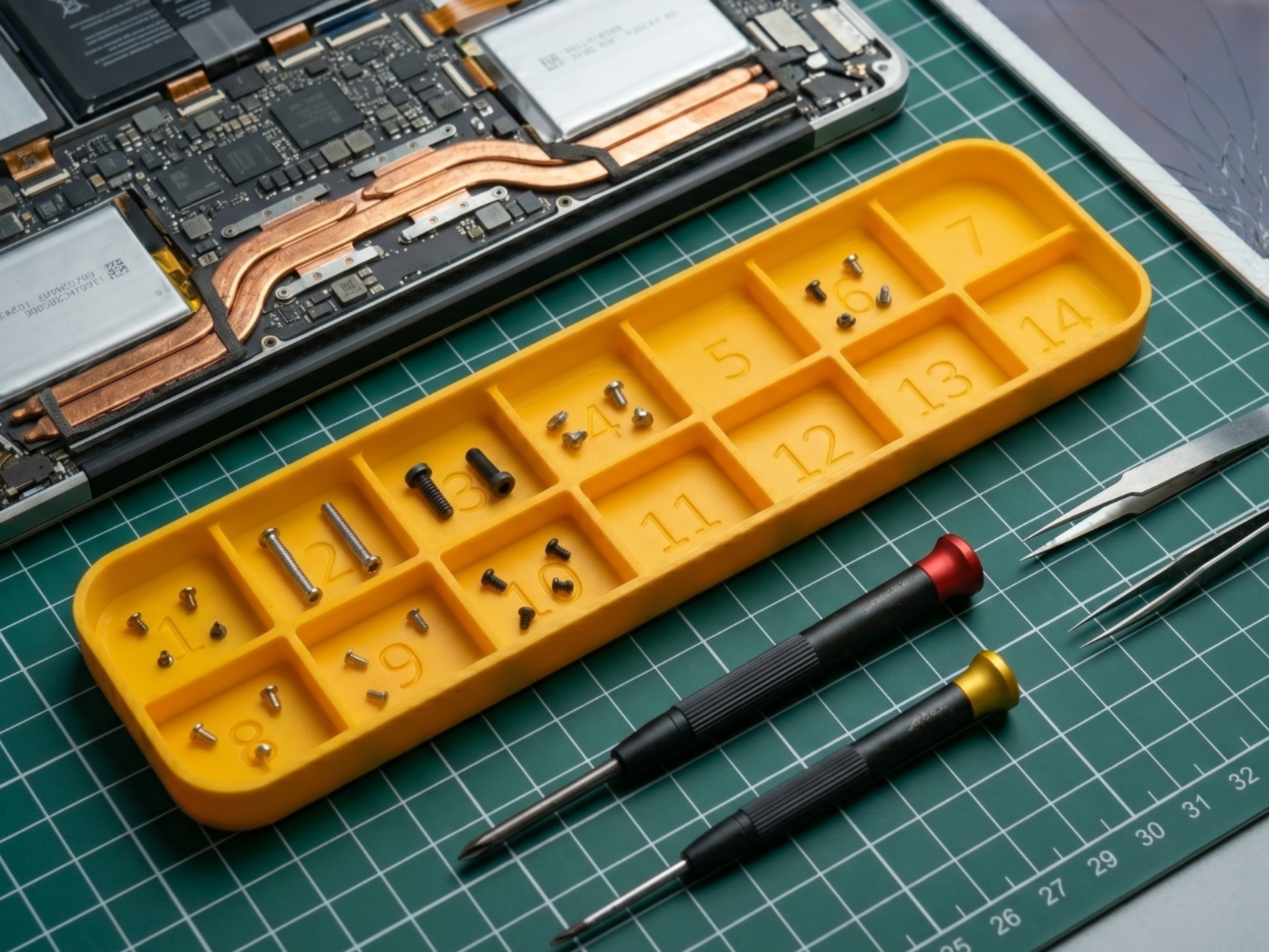 Numbered Screw Sorting Tray