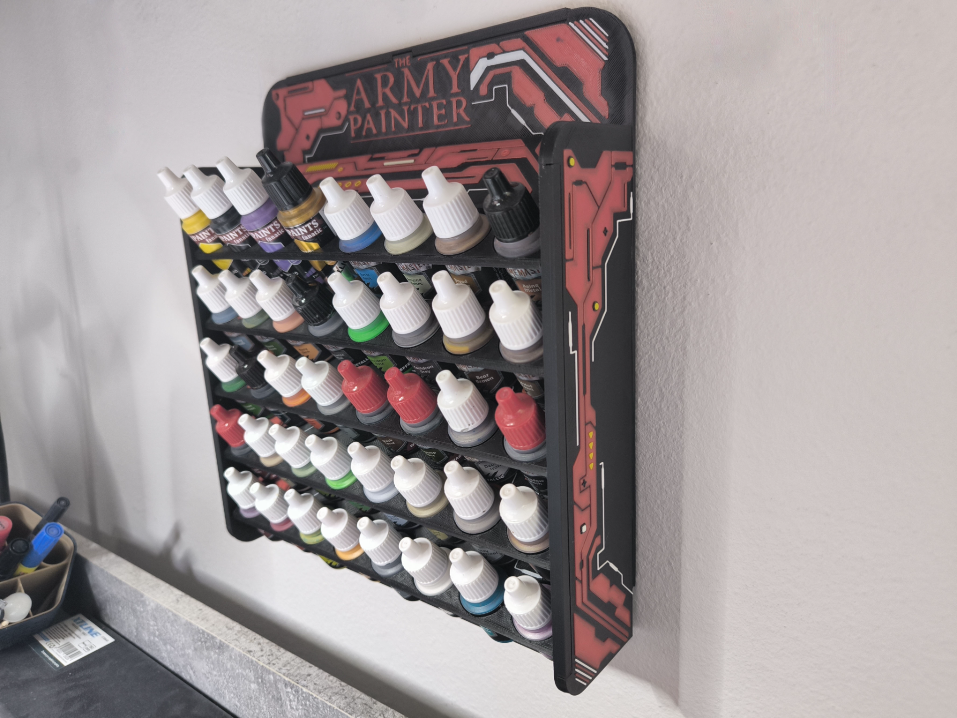 Wall Paint Rack – Army Painter / Vallejo (W40k)
