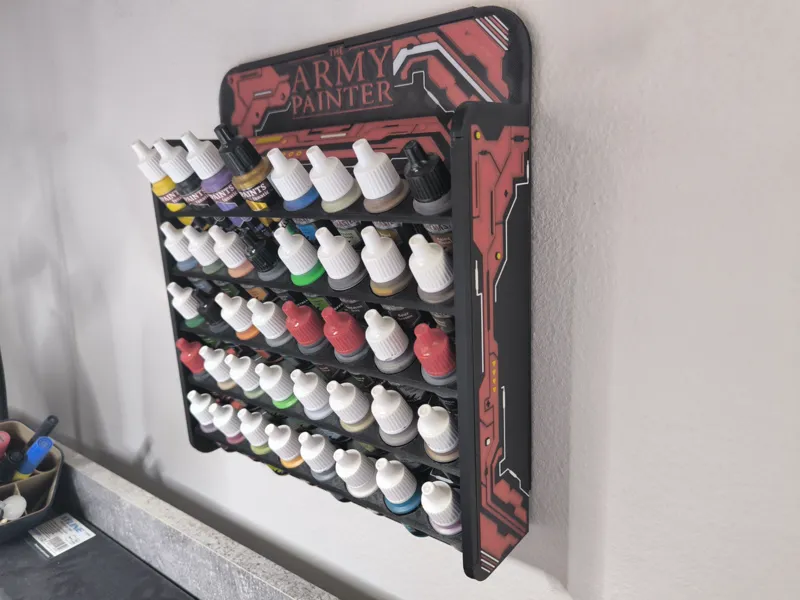 Wall Paint Rack – Army Painter / Vallejo (W40k)
