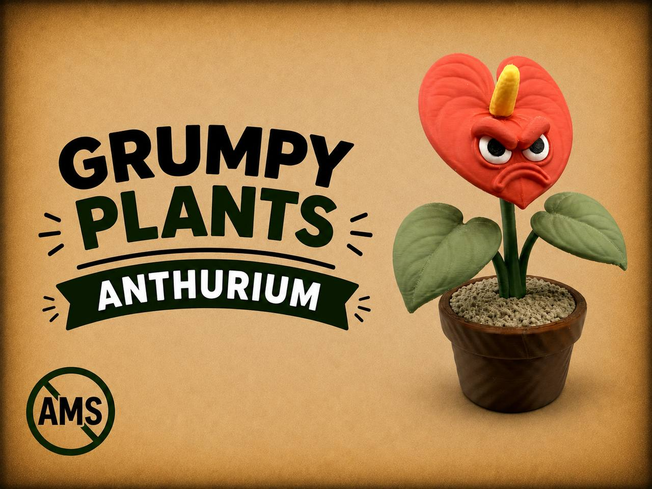 Grumpy Anthurium 3D model