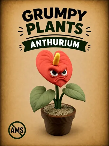 Modelo para impresión 3D: Grumpy Anthurium — vista de referencia 2