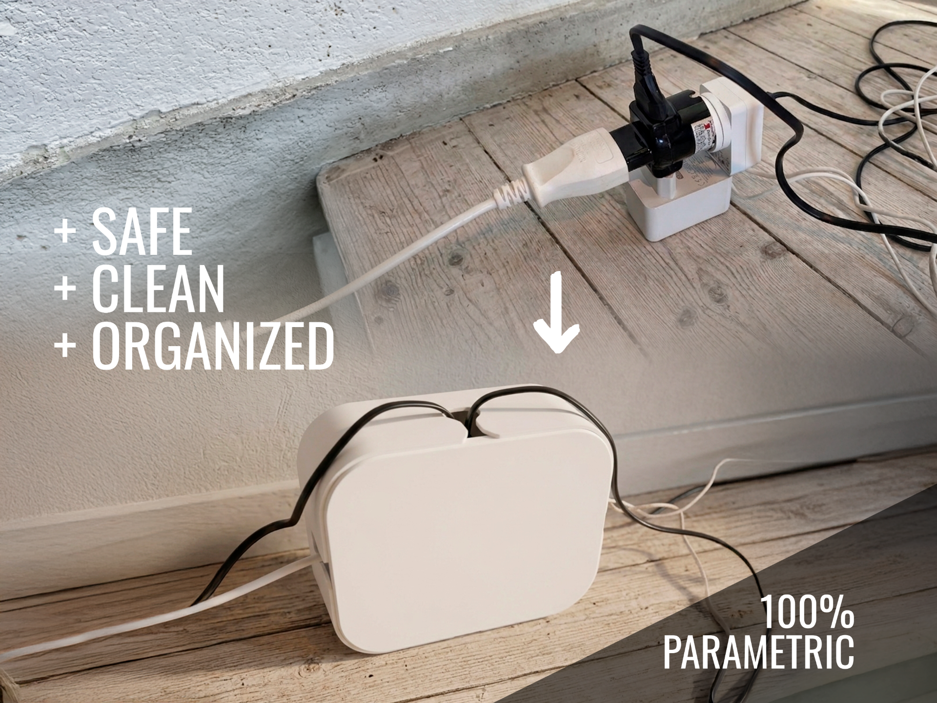 Cable Organizer Box - Fully Parametric