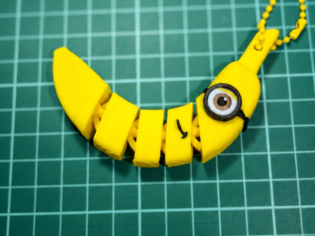 Flexi Minion Banana Keychain 