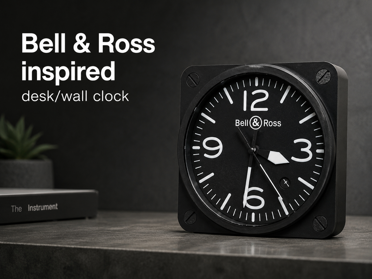 Bell & Ross inspired BR03 - 92 Wall / Desk Clock