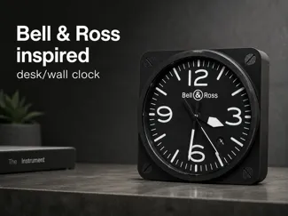Bell & Ross inspired BR03 - 92 Wall / Desk Clock