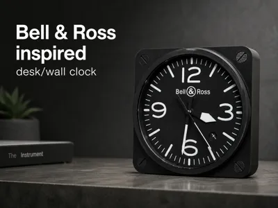Bell & Ross inspired BR03 - 92 Wall / Desk Clock