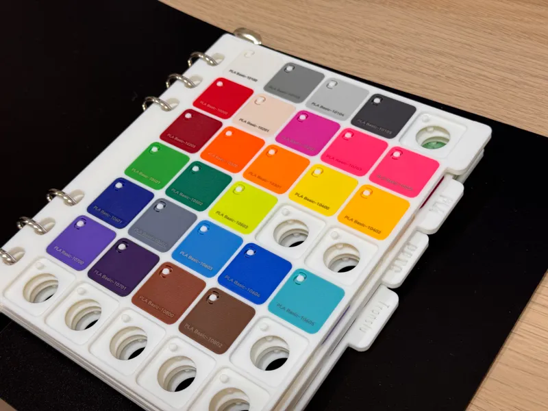 Bambu Filament Swatch Organizer - A5 6-Ring Binder