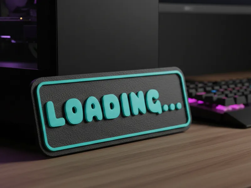 LOADING... Sign - Futuristic Door & Desk Decor