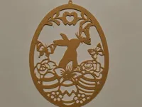 Lapin de Pâques et papillons — déco murale — photo 1
