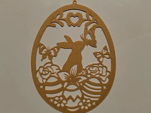 Lapin de Pâques et papillons — déco murale