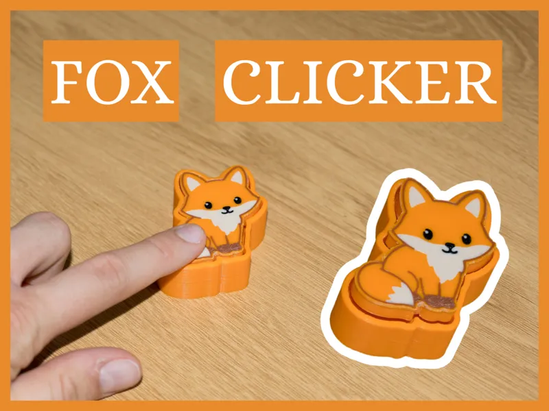 Cute fox fidget clicker
