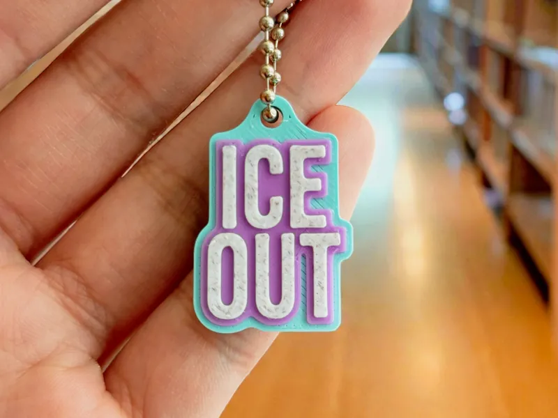 ICE Out Keychain 