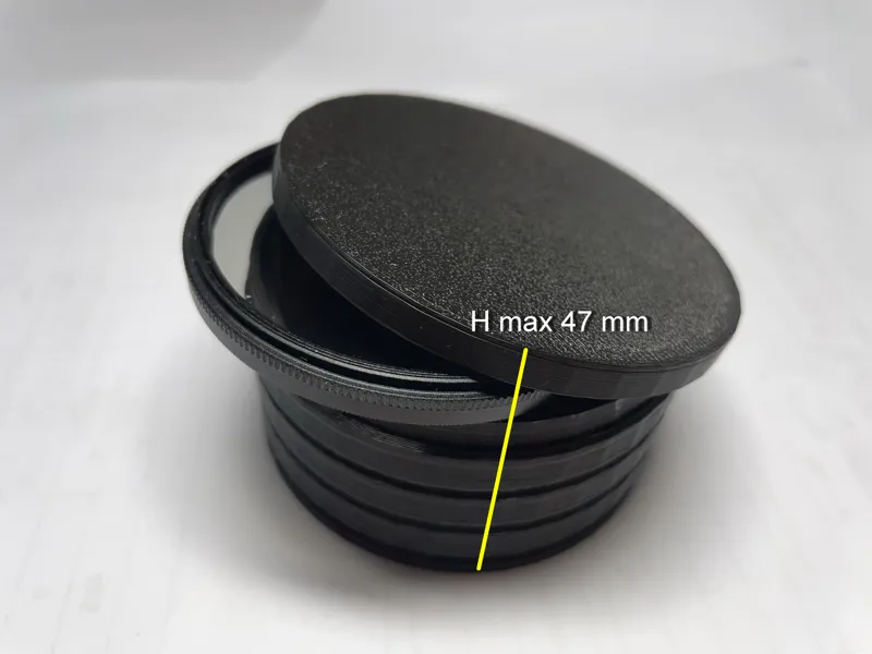 DSLR stackable filter box - (for "N" lens filter)