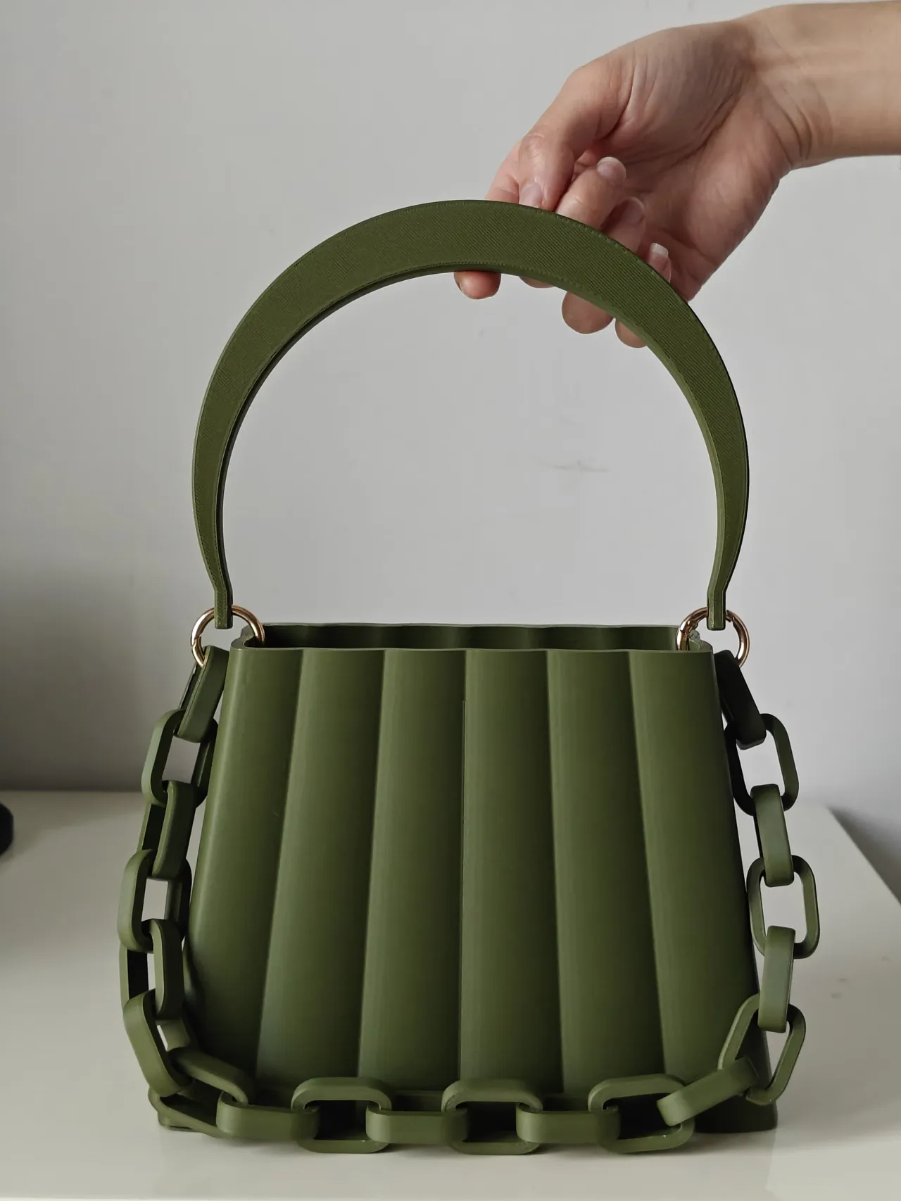 Borsa Shell con Manico e Catena view 2