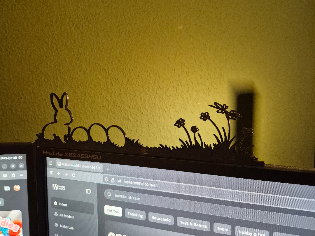 Easter Bunny With Eggs Monitor/General Decoration