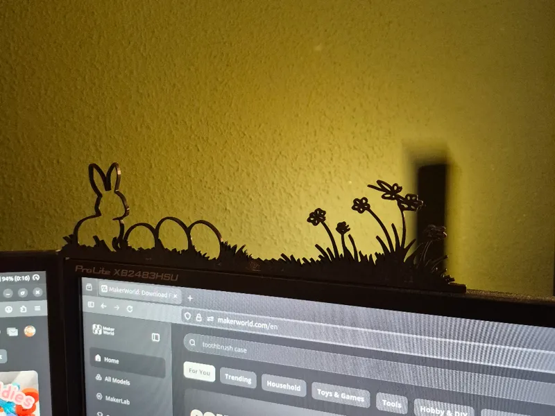 Easter Bunny With Eggs Monitor/General Decoration