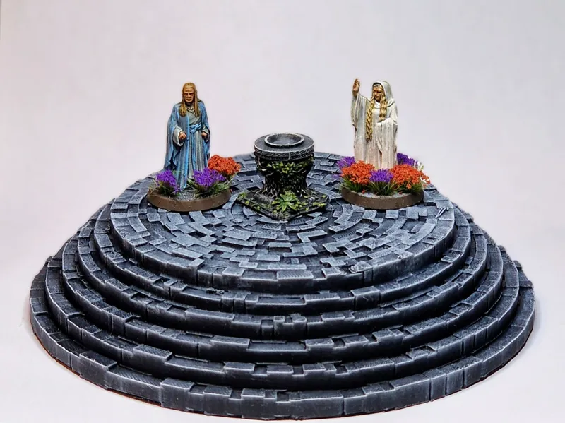 Elven Circular Platform Terrain MESBG Warhammer