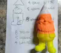 Gnome Candycorn sur socle trophée — photo 2