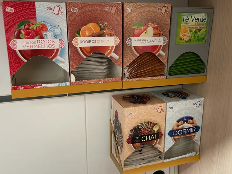 Estante para cajas de té de mercadona