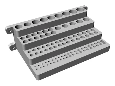 Simple drill bit holder (mountable)