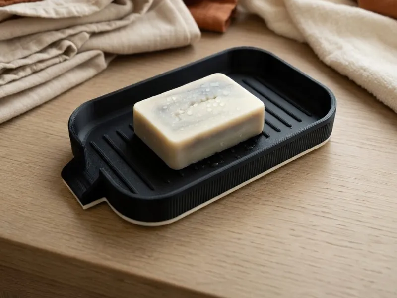 Modern Two-Tone Self-Draining Soap Dish