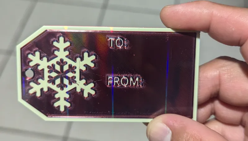 snowflake gift tag