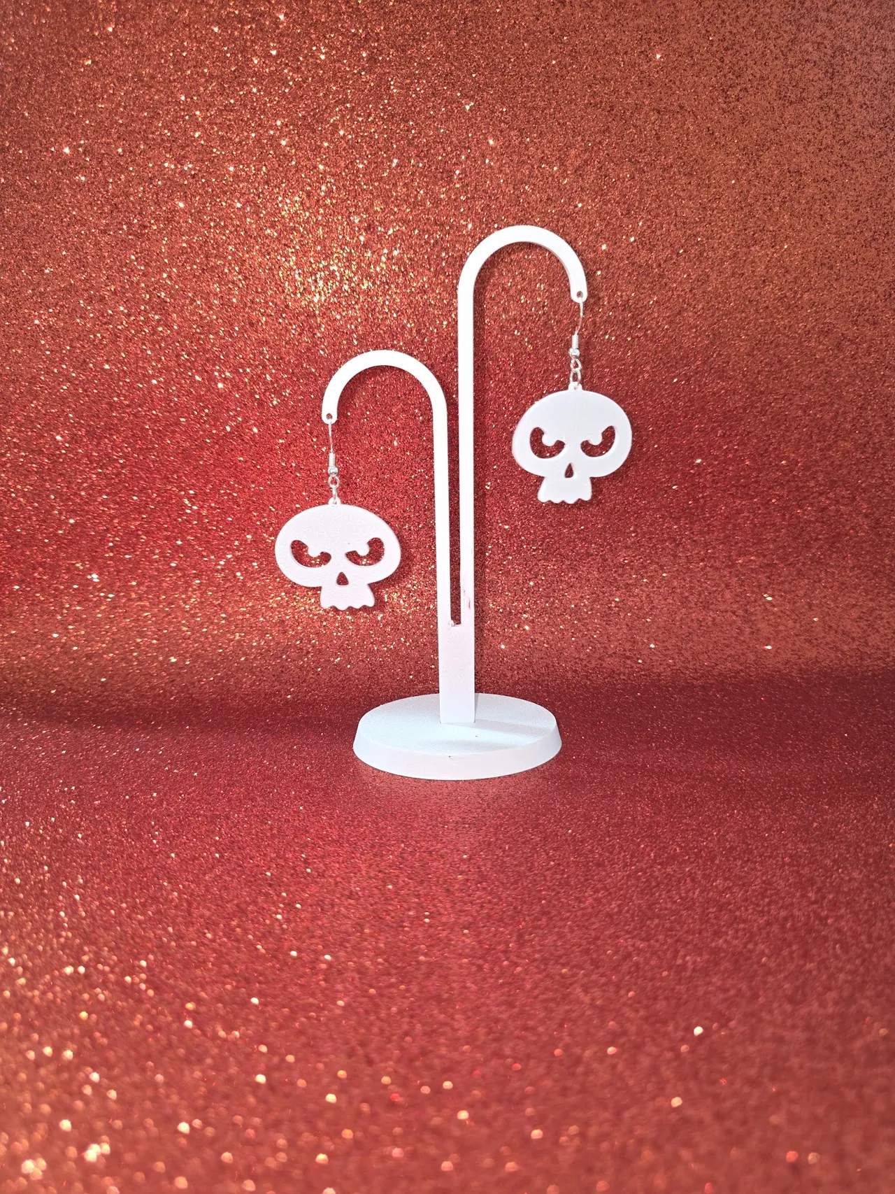Angry Skull earrings view 3