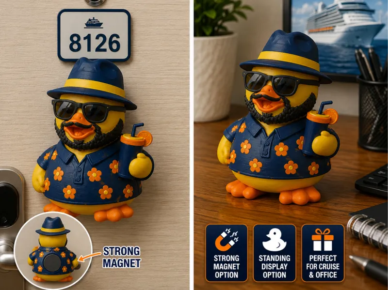 Vacation Dad Duck Magnet & Desk Display